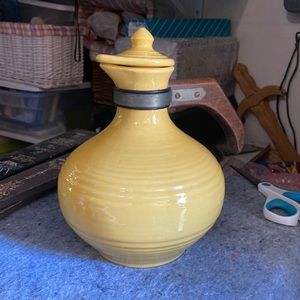 Antique Yellow Water Pitcher antique